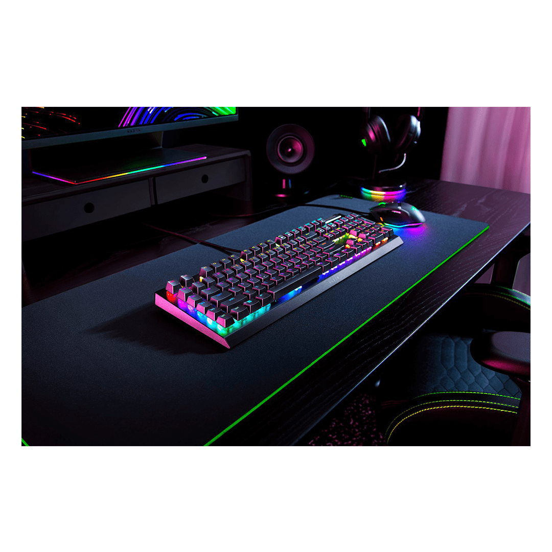 Razer BlackWidow V4 X - Green Switch - US - Black Mechanical Gaming Keyboard in Qatar Razer BlackWidow V4 X - Green Switch - US - Black Mechanical Gaming Keyboard in Qatar